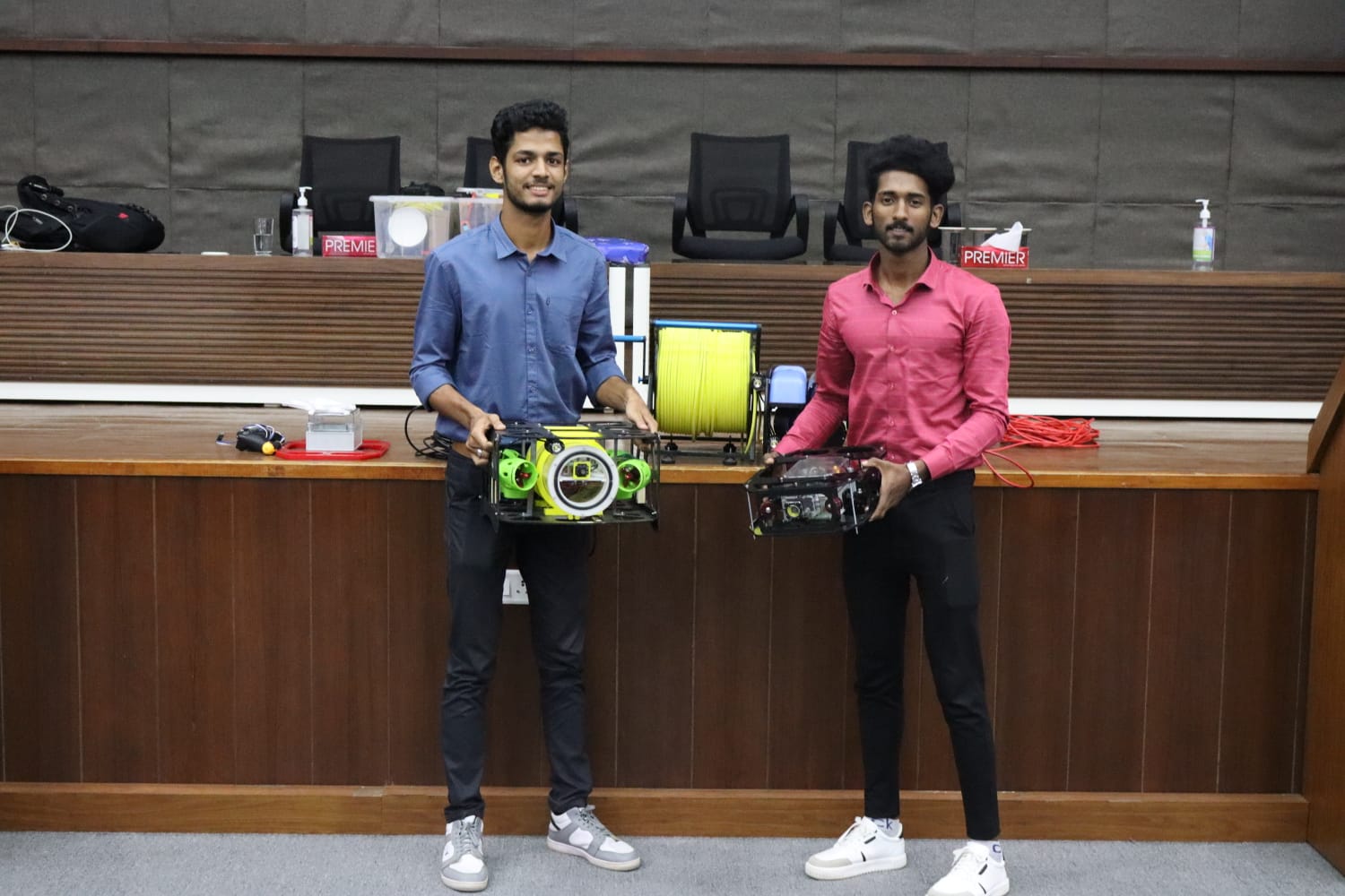 ROV build team at workshop